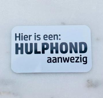 Mini deurbelbordje hulphond aanwezig beschikbaar voor biedingen
