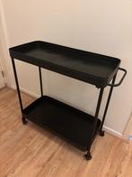 Woood Metalen trolley zwart, Huis en Inrichting, Ophalen, Minder dan 50 cm, 50 tot 100 cm, Zo goed als nieuw