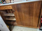 Vintage schoolkast schuifdeuren en lades, Huis en Inrichting, Kasten | Ladekasten, Gebruikt, 5 laden of meer, Teakhout, Ophalen of Verzenden