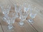 6 kristallen borrelglaasjes VsL, Antiek en Kunst, Antiek | Glas en Kristal, Ophalen