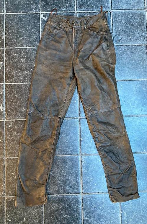 Leren broek | Broek van leer | Dames maat S, Kleding | Dames, Broeken en Pantalons, Gedragen, Maat 36 (S), Bruin, Lang, Ophalen of Verzenden