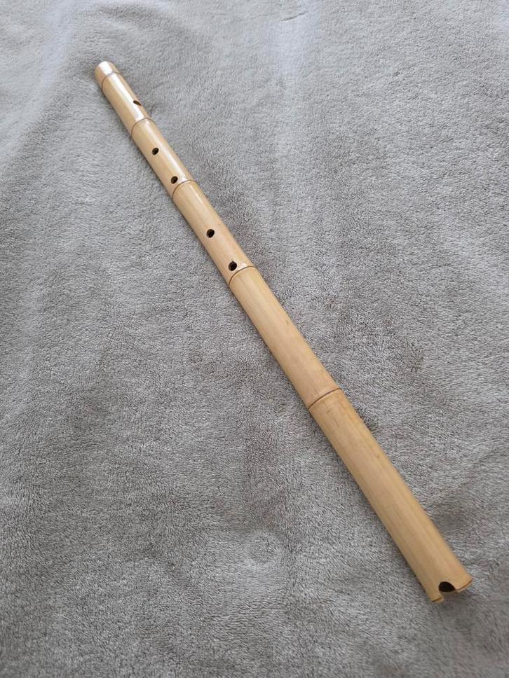 Vietnamese Fluit - Bamboe, Muziek en Instrumenten, Blaasinstrumenten | Dwarsfluiten en Piccolo's, Gebruikt, Dwarsfluit, Ophalen of Verzenden