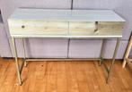 Sidetable / consoletafel wit met goud, Huis en Inrichting, Ophalen, 100 tot 150 cm, Zo goed als nieuw, 25 tot 50 cm