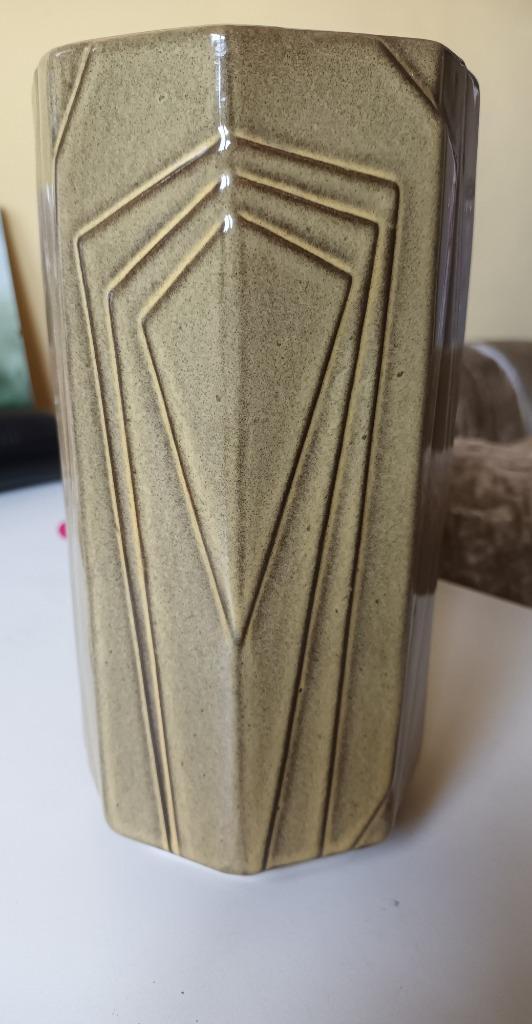 VEB- Vaas- Haldensleben- East Germany- Vintage- 8 hoekig, Antiek en Kunst, Antiek | Keramiek en Aardewerk, Ophalen of Verzenden