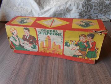 Antieke Geobra Telephone set in originele doos telefoon beschikbaar voor biedingen