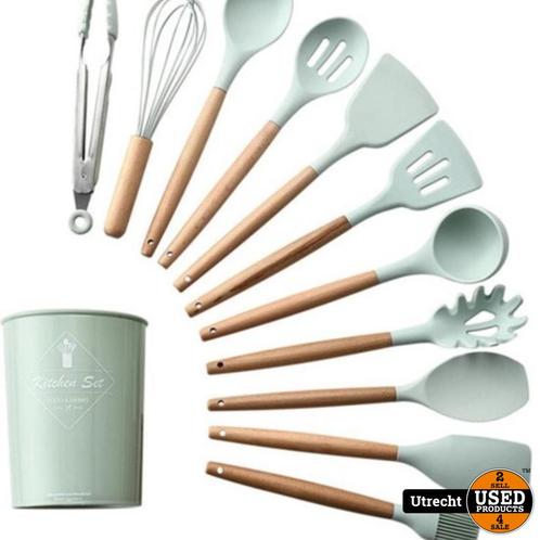 RBMK 12-delige Siliconen Kookgerei set met Houder | Nieuw in, Huis en Inrichting, Keuken | Keukenbenodigdheden, Nieuw