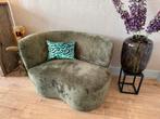 Groene Bank / Fauteuil, Ophalen, Gebruikt, Stof, 75 tot 100 cm