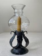 Windlicht Zwart Smeedijzer, Huis en Inrichting, Woonaccessoires | Kandelaars en Kaarsen, Ophalen, 25 tot 50 cm, Zwart, Zo goed als nieuw