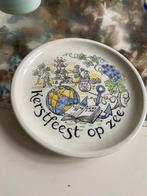 bordje kerstfeest op zee gemerkt kerstfeeest op zee, Antiek en Kunst, Antiek | Keramiek en Aardewerk, Ophalen of Verzenden