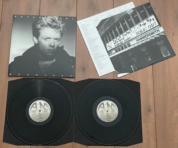 Bryan Adams - Reckless 2lp / 2014 Reissue, NM, Cd's en Dvd's, Vinyl | Rock, Zo goed als nieuw, Poprock, 12 inch, Ophalen of Verzenden