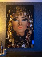 Glasschilderij als nieuw 1.20x 80 arabische prinses, Oorspronkelijke maker, Ophalen of Verzenden, Zo goed als nieuw, Foto of Poster