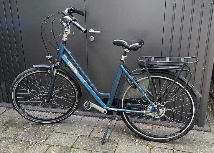 Stella Modena blauw, Fietsen en Brommers, Elektrische fietsen, Gebruikt, Overige merken, 47 tot 51 cm, Minder dan 30 km per accu