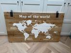 Map of the world schilderij (hout), Ophalen, Gebruikt