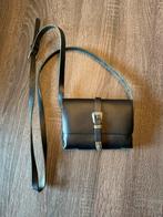 ELVY zwart leren handtasje met zilverkleurige details NIEUW, Ophalen of Verzenden, Nieuw, Zwart, Schoudertasje