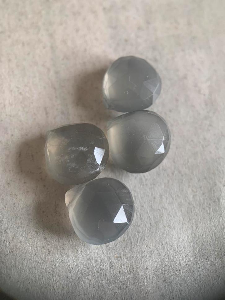 Maansteen druppels peren edelstenen facetgeslepen, Sieraden, Tassen en Uiterlijk, Edelstenen, Nieuw, Verzenden