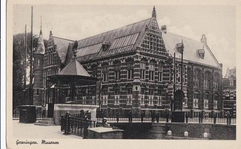 groningen museum oudheden 4 x  tekst/zegel, Verzamelen, Ansichtkaarten | Nederland, Groningen, 1960 tot 1980, Ophalen of Verzenden