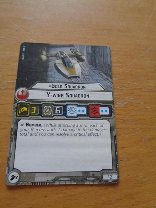 star wars armada kaartje voor gold squadron, Hobby en Vrije tijd, Wargaming, Zo goed als nieuw, Overige soorten, Toebehoren, Ophalen of Verzenden