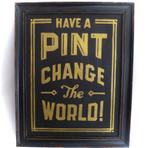 Handgeschilderd tekstbord / bier / pint / mancave decor, Ophalen of Verzenden, Nieuw