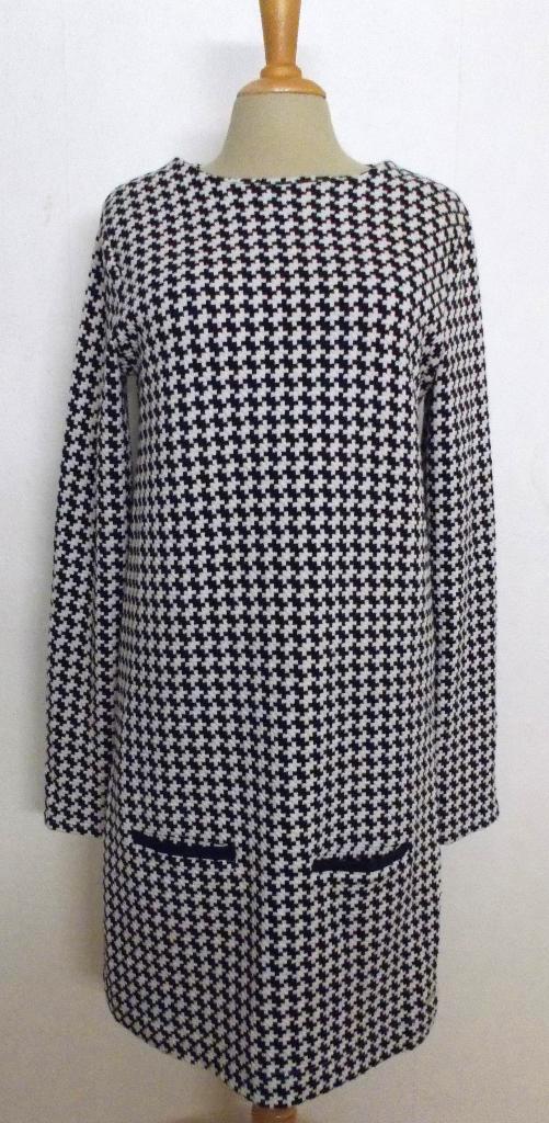 Mooie zwart/beige jurk van Mc Gregor! M, Kleding | Dames, Jurken, Zo goed als nieuw, Maat 38/40 (M), Overige kleuren, Knielengte