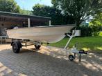 Polyester boot 4m + Yamaha 8pk + Trailer | Complete set, Watersport en Boten, Vis- en Consoleboten, Ophalen, Tot 10 pk, Zo goed als nieuw