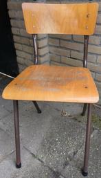 Stoel school jaren 60, Huis en Inrichting, Ophalen, Gebruikt, Bruin, Eén