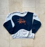 Stussy reworked sweater donkerblauw wit - M, Ophalen of Verzenden, Zo goed als nieuw, Maat 48/50 (M), Blauw