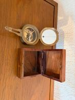 Vintage Kompas met Houten Doos, Antiek en Kunst, Antiek | Gereedschap en Instrumenten, Ophalen of Verzenden