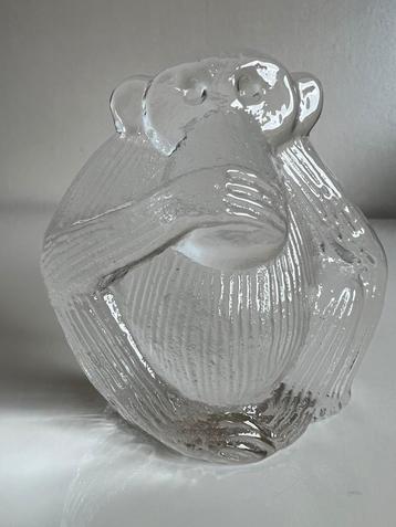 Vintage Lisa Larson Royal Krona Glas Aap Monkey Paperweight beschikbaar voor biedingen