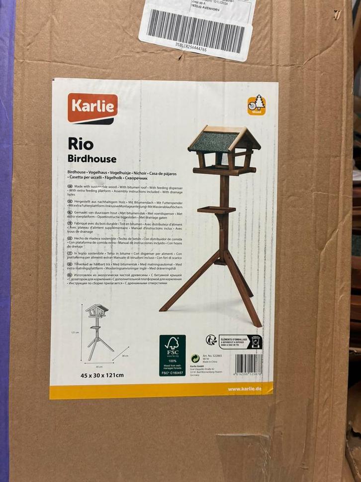 Karlie Rio Birdhouse – Staand Vogelhuisje, Tuin en Terras, Vogelhuisjes en Vogelbaden, Zo goed als nieuw, Ophalen
