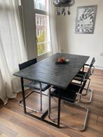 Mooie Eettafel Rechthoekig zwart/groen, Huis en Inrichting, Tafels | Eettafels, Ophalen, 50 tot 100 cm, Zo goed als nieuw, 150 tot 200 cm