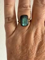 R146/Vintage Bronzen LABRADORIET Ring 17 1/4, Sieraden, Tassen en Uiterlijk, Ringen, Overige materialen, Gebruikt, Verzenden, X