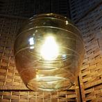 Vintage / Retro Jaren 60 / 70 Fifties / Sixties Hanglamp, Huis en Inrichting, Lampen | Hanglampen, Ophalen of Verzenden, Glas