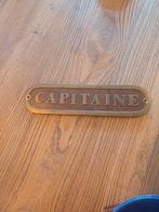 Capitaine bordje (hardhout, brons), Watersport en Boten, Ophalen of Verzenden, Zo goed als nieuw