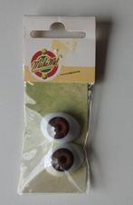 Poppen ogen bruin 12 mm, Verzenden, Nieuw, Materiaal
