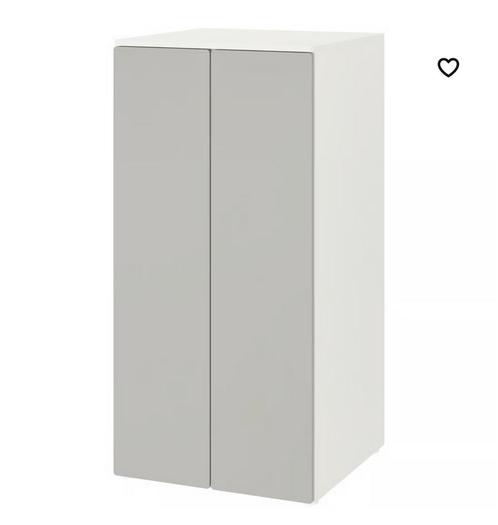 SMÅSTAD / PLATSA kast, wit grijs, planken, 60x57x123 cm, Huis en Inrichting, Kasten | Kledingkasten, Zo goed als nieuw, 100 tot 150 cm