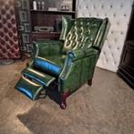 Chesterfield Lazychester Fauteuil Antiek Groen - Nieuw, Chesterfield, Nieuw, Ophalen of Verzenden, 50 tot 75 cm