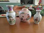 Drie Chinese Vaasjes vintage porcelein, Antiek en Kunst, Ophalen of Verzenden