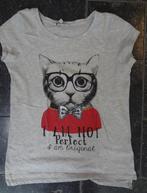 Shirt maat M, gemêleerd, afdruk poes erop, korte mouw. C&A, Maat 38/40 (M), Ophalen of Verzenden, Zo goed als nieuw, Korte mouw