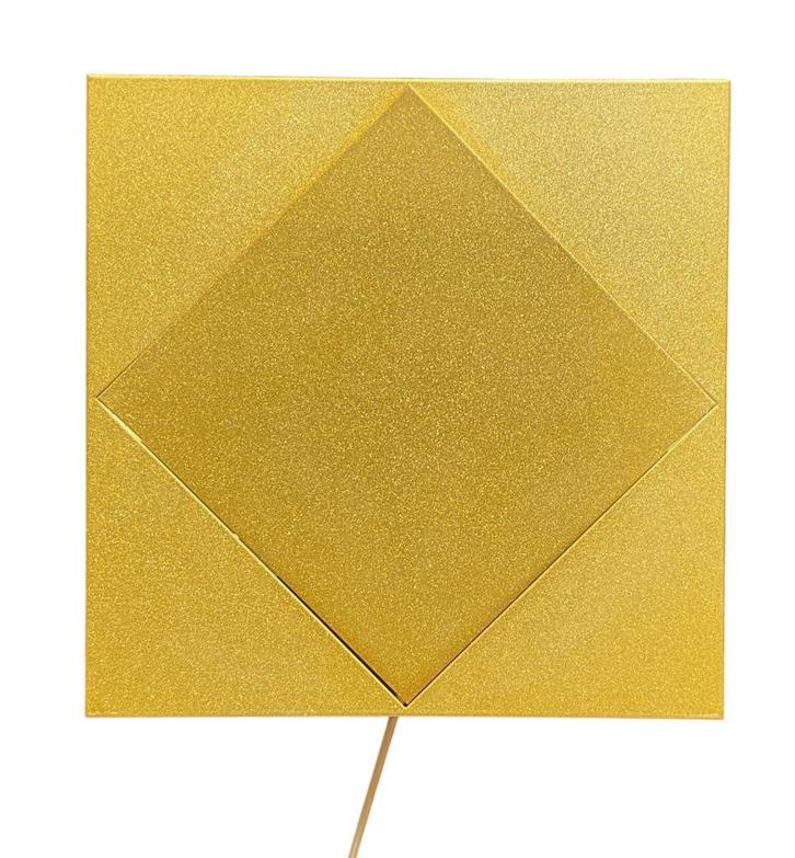 Vintage Raak gouden wandlamp jaren 60 1960's C1556 # 9841, Huis en Inrichting, Lampen | Wandlampen, Gebruikt, Glas, Metaal, Ophalen of Verzenden