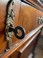 Vintage Franse houten commode met wit marmeren blad, Huis en Inrichting, Ophalen, Gebruikt