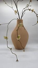 Prachtige Japandi ribbelvaas “Olive” TOP decoratie!, Overige kleuren, Koers Design, Nieuw, Ophalen of Verzenden