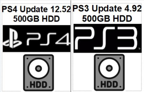 PS3 / PS4 500GB Hard-Disk Met Update (PS3 4,92).(PS4 12,52), Spelcomputers en Games, Spelcomputers | Sony PlayStation Consoles | Accessoires