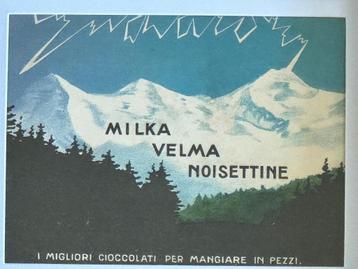 Italiaans prent 1907 Chocolade Milka Retro - de alpen beschikbaar voor biedingen