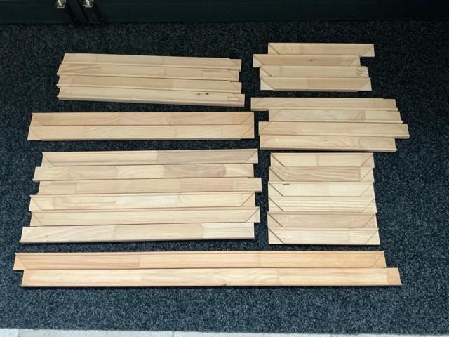 Grote partij spielatten / houten wiggen voor canvasdoeken, Doe-het-zelf en Verbouw, Hout en Planken, Nieuw, Overige typen, Vuren