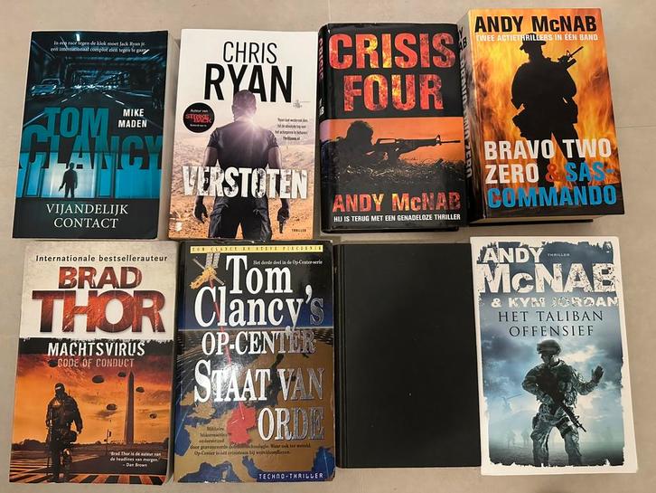 8 spannende boeken: genre militair, leger, special forces, Boeken, Avontuur en Actie, Gelezen, Ophalen of Verzenden