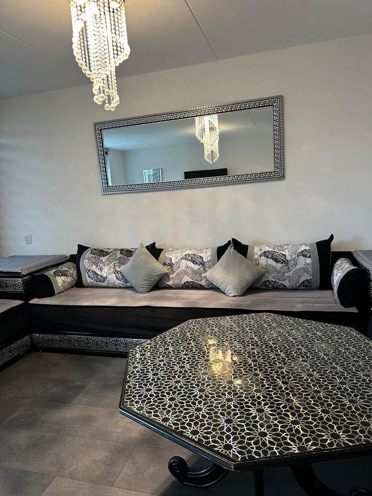 Marokkaanse Zithoek Compleet met Opbergruimte, Huis en Inrichting, Banken | Complete zithoeken, Gebruikt, Hout, Ophalen