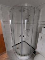 Kwartronde douchecabine + bak 90x90 - Gedemonteerd, Doe-het-zelf en Verbouw, Sanitair, Ophalen, Gebruikt, Glas, Douche