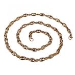 60cm6mm Koffieboon Ketting Verguld RVS Schakelketting Unisex, Sieraden, Tassen en Uiterlijk, Kettingen, Overige materialen, Birgitta-Gracht 33, 6465 EL Kerkrade, Nederland