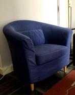 Fauteuil IKEA Blauw, Hout, 75 tot 100 cm, Ophalen of Verzenden, Zo goed als nieuw