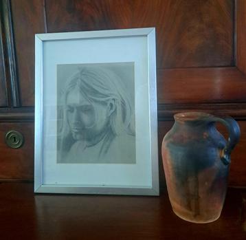 KURT COBAIN prachtige potloodtekening door C.Pols ingelijst beschikbaar voor biedingen
